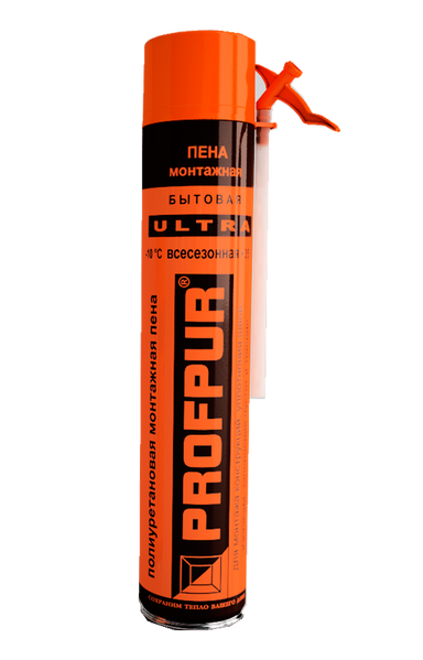 Пена монтажная всесезонная PROFPUR бытовая 750ml